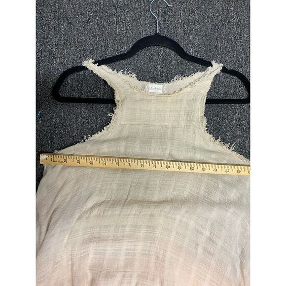 Altar’d State Medium Boho Sleeveless Dress Tan Pink Fringe - Picture 4 of 5